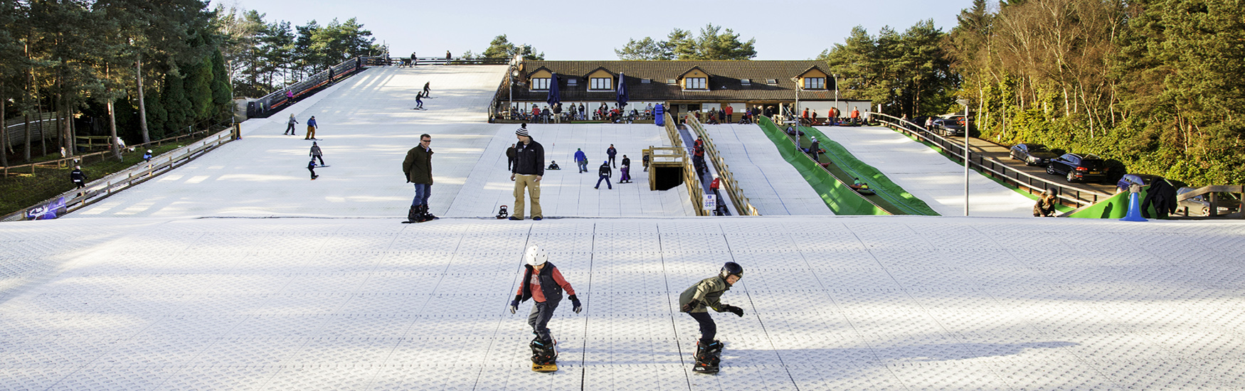 Snowboarders at Snowtrax in Christchurch 